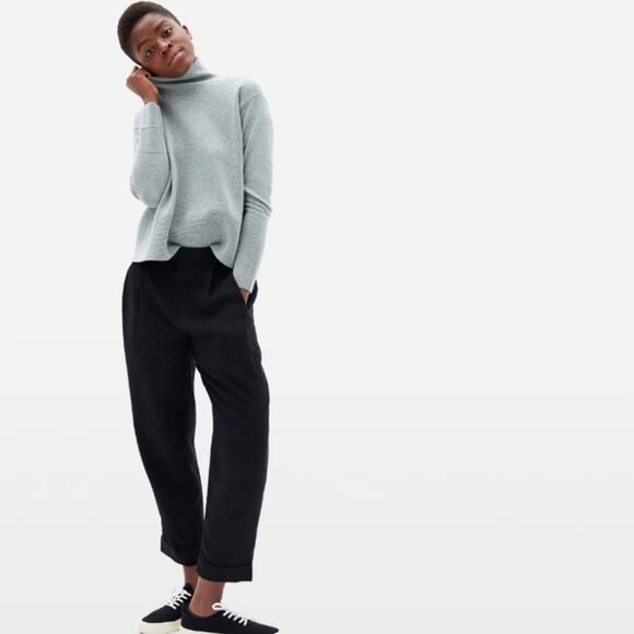 NEW Everlane Black The Put Together Pleated High Waist Trouser Pant - Picture 3 of 13